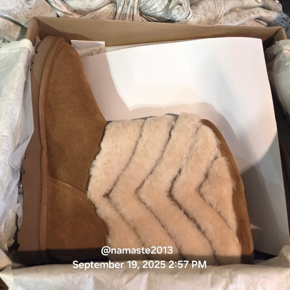 Ugg Tania Chevron Boots Fur Shearling SN 1012391 Designer Luxury Winter #169 - Picture 4 of 14